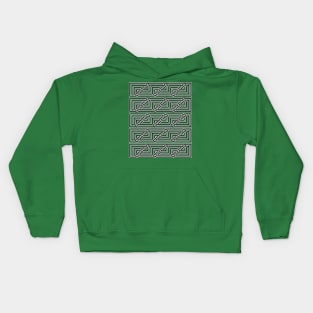 Celtic Interwoven Rectangular Knot Pattern 1 Kids Hoodie